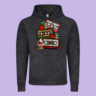 Christmas Cassette Gemstone Vintage Hoodie Designed By Fadigitalartstudio