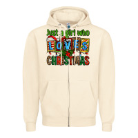Sandshell just a girl who loves christmas Zipper Hoodie - AdoDesignShop