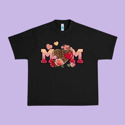 Valentine's Day Mom Mother's Day Urban Heavy Tee Designed By Fadigitalartstudio