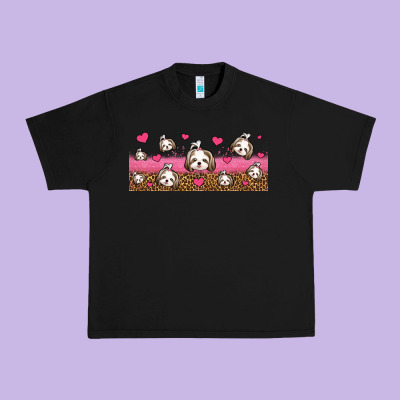 Shih Tzu Dogs Libbey Glass Urban Heavy Tee Designed By Jasminsmagicworld