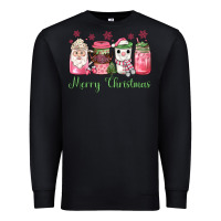 Black pink  merry christmas coffee Premium Sweatshirt - JahusDesignShop