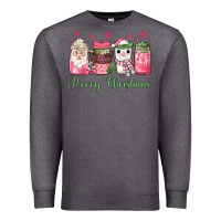 Charcoal Heather pink  merry christmas coffee Premium Sweatshirt - JahusDesignShop