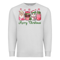 Dove Grey pink  merry christmas coffee Premium Sweatshirt - JahusDesignShop