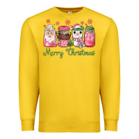 Lemon pink  merry christmas coffee Premium Sweatshirt - JahusDesignShop