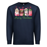 Navy pink  merry christmas coffee Premium Sweatshirt - JahusDesignShop