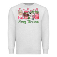 Oatmeal Heather pink  merry christmas coffee Premium Sweatshirt - JahusDesignShop