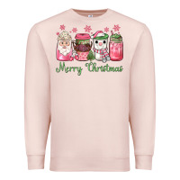 Pale Pink pink  merry christmas coffee Premium Sweatshirt - JahusDesignShop