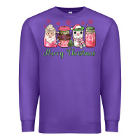 Purple pink  merry christmas coffee Premium Sweatshirt - JahusDesignShop