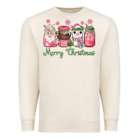 Sandshell pink  merry christmas coffee Premium Sweatshirt - JahusDesignShop
