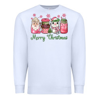 White pink  merry christmas coffee Premium Sweatshirt - JahusDesignShop