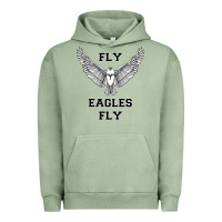 Pigment Oil Green fly eagles fly philadelphia Urban Hoodie - artisFamous