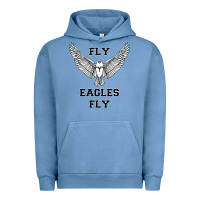 Pigment Pebble Blue fly eagles fly philadelphia Urban Hoodie - artisFamous