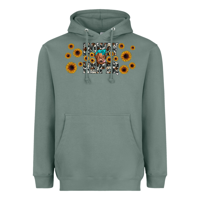 Howdy Heifer Heavyweight Hoodie by JahusDesignShop | Teevron