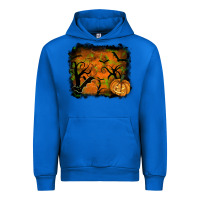 Cobalt Halloween Background Urban Hoodie - RanaPortraitStore