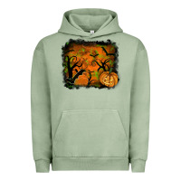 Pigment Oil Green Halloween Background Urban Hoodie - RanaPortraitStore