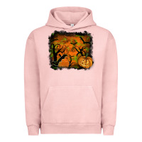 Pigment Salmon Halloween Background Urban Hoodie - RanaPortraitStore