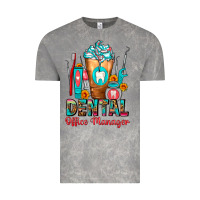 Dental Office Manager Cold Drink Frappe Vintage Tee | Teevron