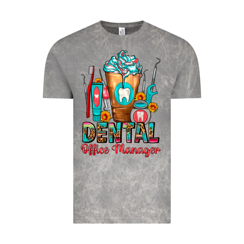 Dental Office Manager Cold Drink Frappe Vintage Tee by FaDigitalArtStudio | Teevron