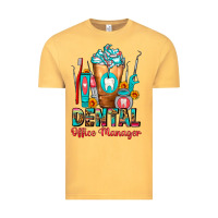 Vintage Mustard Dental Office Manager cold drink frappe Vintage Tee - FaDigitalArtStudio