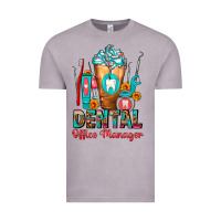 Vintage Zinc Dental Office Manager cold drink frappe Vintage Tee - FaDigitalArtStudio