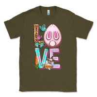 Army Green Love Rabbit Easter Day Classic Tee - HowdyJamesFarm