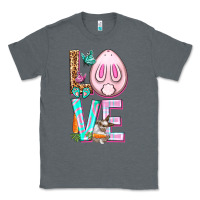 Charcoal Heather Love Rabbit Easter Day Classic Tee - HowdyJamesFarm