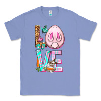 Colony Blue Love Rabbit Easter Day Classic Tee - HowdyJamesFarm