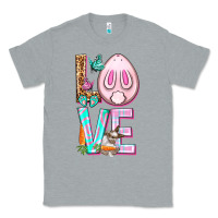 Heather Grey Love Rabbit Easter Day Classic Tee - HowdyJamesFarm