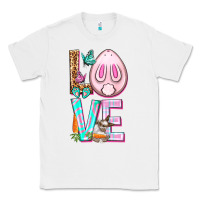 White Love Rabbit Easter Day Classic Tee - HowdyJamesFarm