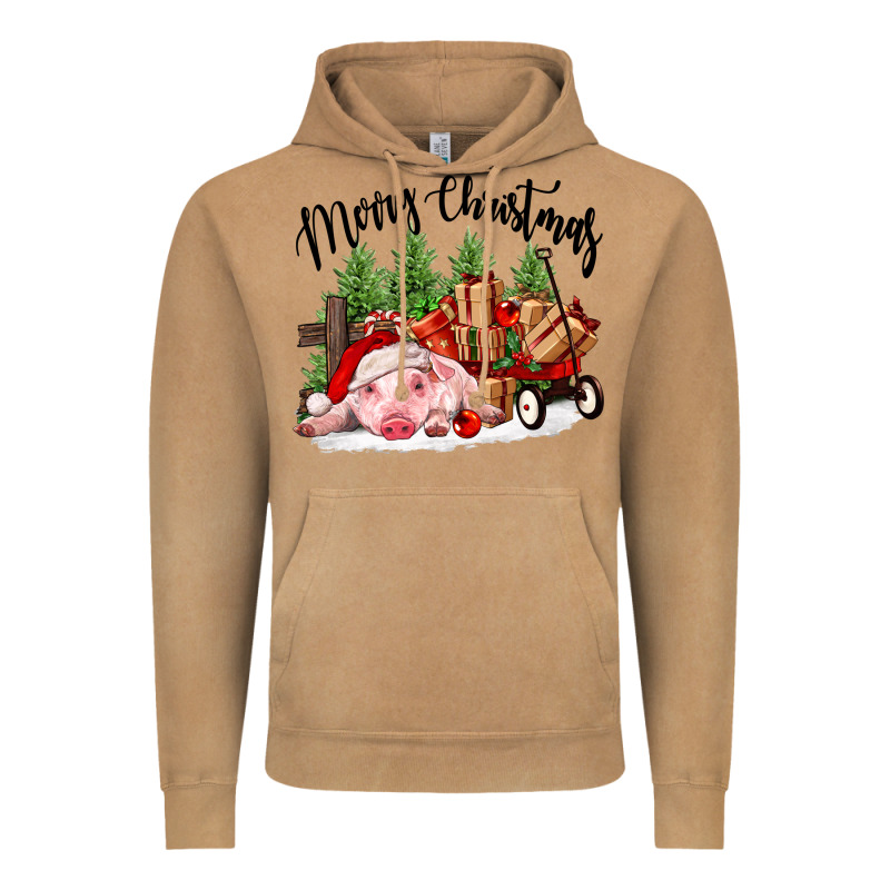 Merry Christmas Pig Vintage Hoodie by FaDigitalArtStudio | Teevron
