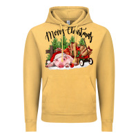 Vintage Mustard merry christmas pig Vintage Hoodie - FaDigitalArtStudio