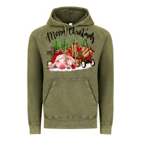 Vintage Olive merry christmas pig Vintage Hoodie - FaDigitalArtStudio