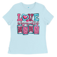 Baby Blue love is being called mama Ladies Tee - OliviaCreatesArt