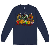 Navy christmas cna certified nursing assistant Long Sleeve Tee - FaDigitalArtStudio