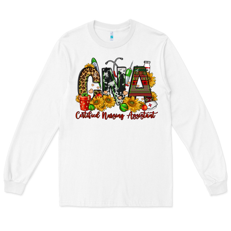 Christmas Cna Certified Nursing Assistant Long Sleeve Tee by FaDigitalArtStudio | Teevron