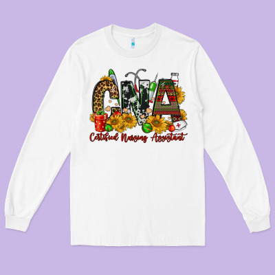 Christmas Cna Certified Nursing Assistant Long Sleeve Tee Designed By Fadigitalartstudio