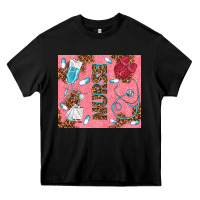 Black pink glitter nurse Heavy Core Tee - TumblerDesignByShophia