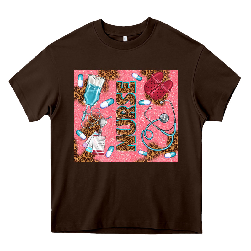 Pink Glitter Nurse Heavy Core Tee by TumblerDesignByShophia | Teevron