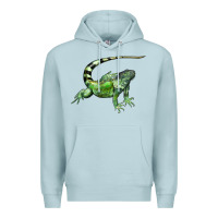 Blue Mist İguana Premium Hoodie - LillyAllenDesigns