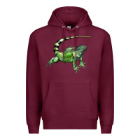Burgundy İguana Premium Hoodie - LillyAllenDesigns