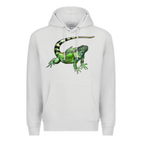 Dove Grey İguana Premium Hoodie - LillyAllenDesigns