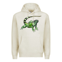 Oatmeal Heather İguana Premium Hoodie - LillyAllenDesigns