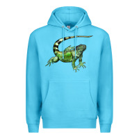 Ocean Blue İguana Premium Hoodie - LillyAllenDesigns