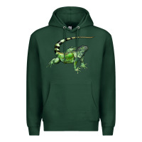 Sports Green İguana Premium Hoodie - LillyAllenDesigns