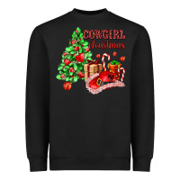 Black Cowgirl Christmas Heavyweight Sweatshirt - AdoDesignShop
