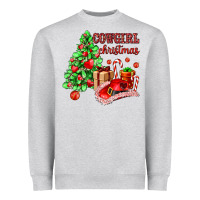 Heather Grey Cowgirl Christmas Heavyweight Sweatshirt - AdoDesignShop