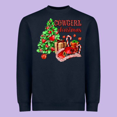Cowgirl Christmas Heavyweight Sweatshirt Designed By Adodesignshop