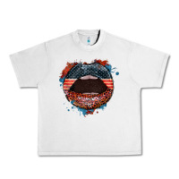 Lunar Rock American flag lips 4th of july Urban Heavy Tee - FaDigitalArtStudio