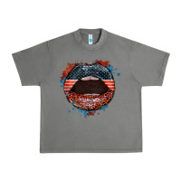 Tornado American flag lips 4th of july Urban Heavy Tee - FaDigitalArtStudio