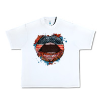 White American flag lips 4th of july Urban Heavy Tee - FaDigitalArtStudio